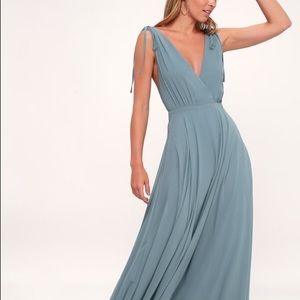 Lulus Slate Blue Bridesmaid dress